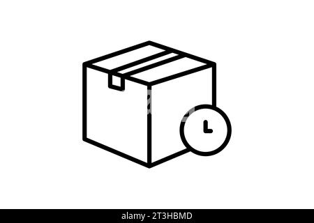 Scheduled delivery. Icon related to Delivery. Suitable for web site design, app, user interfaces. Line icon style. Simple vector design editable Stock Vector