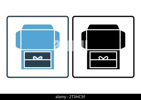 Unboxing experience. Icon related to Delivery. Suitable for web site design, app, user interfaces. Solid icon style. Simple vector design editable Stock Vector