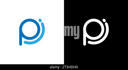 pi logo, pi monogram, initials pi icon, letter pi logo, icon, vector Stock Vector