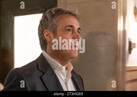 Michael Cohen arrives for 2nd day of testimony agaist Former President ...