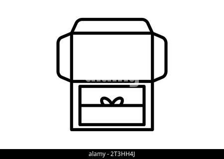 Unboxing experience. Icon related to Delivery. Suitable for web site design, app, user interfaces. Line icon style. Simple vector design editable Stock Vector