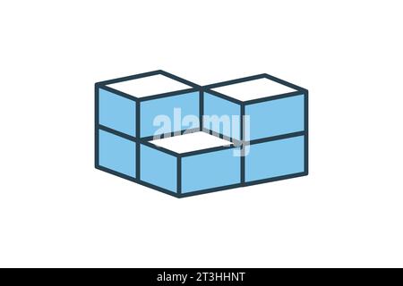 Stack Packages. Icon related to Delivery. Suitable for web site design, app, user interfaces. Flat line icon style. Simple vector design editable Stock Vector