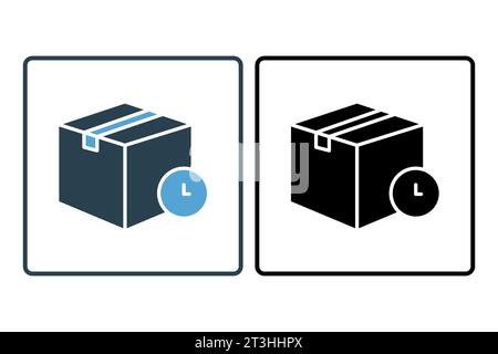 Scheduled delivery. Icon related to Delivery. Suitable for web site design, app, user interfaces. Solid icon style. Simple vector design editable Stock Vector