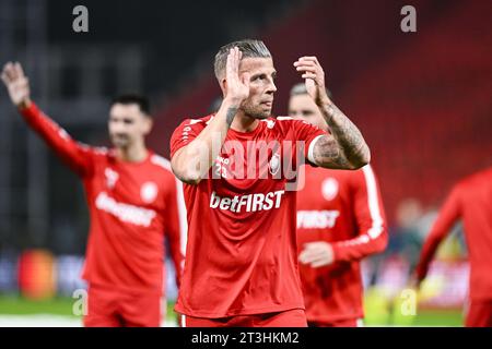 Antwerp's Toby Alderweireld pictured before a soccer game between Belgian Royal Antwerp FC and Portuguese FC Porto, Wednesday 25 October 2023 in Antwerp, on day three of the Champions League group stage, in the group H. BELGA PHOTO TOM GOYVAERTS Stock Photo