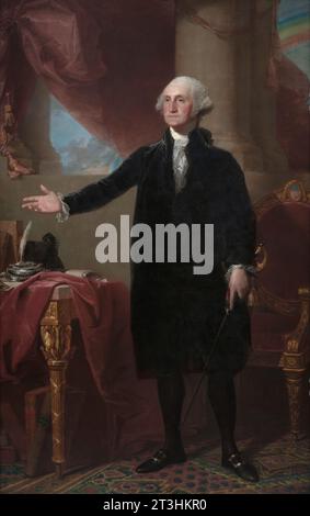Gilbert Stuart, George Washington, Lansdowne Portrait, 1796; oil on canvas, National Portrait Gallery, Washington DC, United States of America. Stock Photo