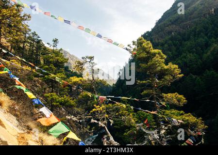 Nepalese village in the Himalayas. High quality photo Stock Photo