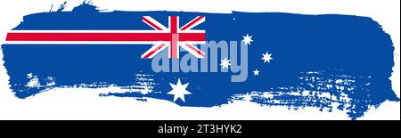 brush Australian flag , vector illustration on a white background Stock Vector