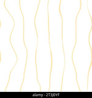 Doodle striped seamless pattern with organic Hand drawn lines. Colored decor textile wavy, geometrical ornament, abstact simple kids texture, wrapping Stock Vector