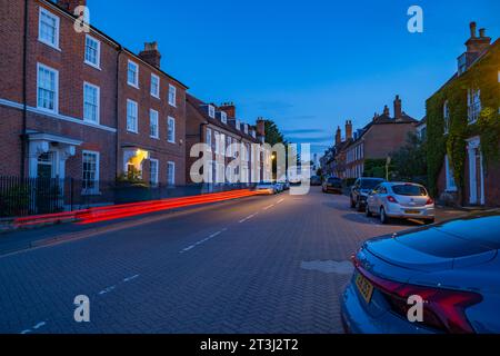 The high street of Widest Malling on a summers evening Stock Photo