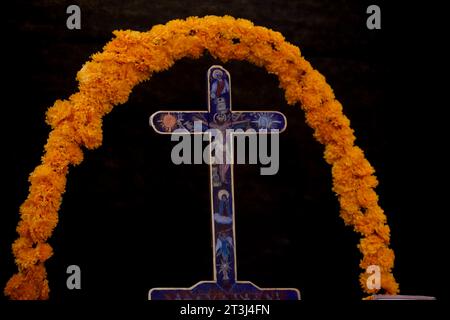 October 26, 2023, Mexico City, Mexico City, Mexico: Cross of the souls, which represents the ascent of the souls of the dead going to heaven with Jesus. (Credit Image: © Luis E Salgado/ZUMA Press Wire) EDITORIAL USAGE ONLY! Not for Commercial USAGE! Stock Photo