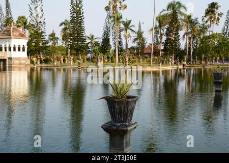 The main pool at Ujung Water Palace. Karangasem regency. Bali. Indonesia Stock Photo