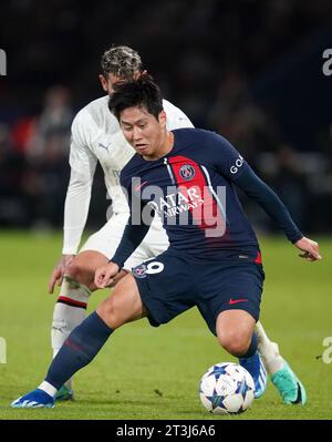 PSG's Kang-in Lee during the UEFA Champions League Group F match at Parc des Princes in Paris, France. Picture date: Wednesday October 25, 2023. Stock Photo