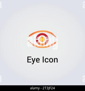Eye Icon Logo Design - Abstract Template Various Shapes Colors Circle Wheel Beauty Emblem Symbol - Corporate Identity for Business Stock Vector