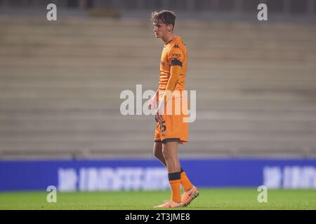 Tyler Morton #15 of Hull City during the Sky Bet Championship match Birmingham City vs Hull City at St Andrews, Birmingham, United Kingdom, 25th October 2023  (Photo by Gareth Evans/News Images) Stock Photo