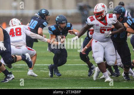 Columbia Lions running back Joey Giorgi #25 during action in the NCAA football game against the Marist Red Foxes at Robert K. Kraft Field at Lawrence A. Wien Stadium in New York , New York , Saturday, Oct. 7, 2023. (Photo: Gordon Donovan) Stock Photo