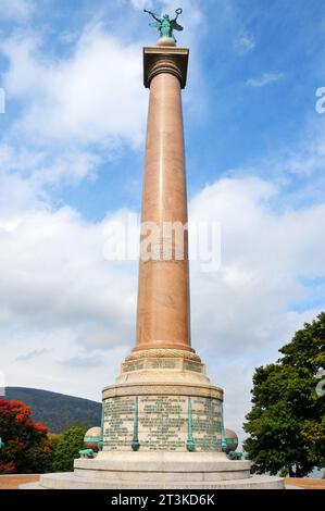 Taken at West Point, NY - October 2015, Battle Monument, a large Doric column monument at Trophy Point, United States Military Academy, West Point, NY Stock Photo