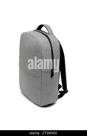 new design big capacity laptop backpack bag isolated on white background with clipping path. travel college school backpack. side view. Stock Photo