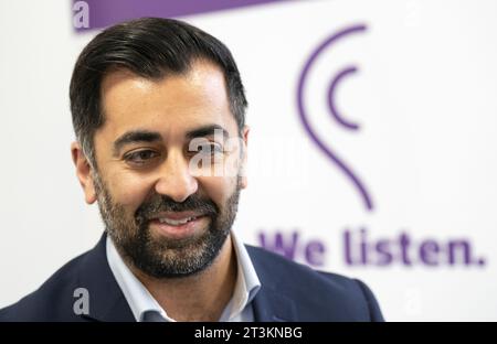 File photo dated 25/10/23 of Scottish First Minister Humza Yousaf who has told how the 'exceptional legacy' of trade union campaigner Jimmy Reid makes him 'determined to lead Scotland to independence'. Stock Photo