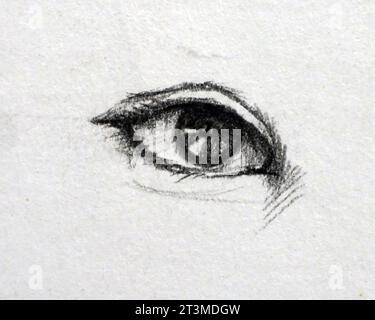 Original art drawing Structure fine art Out line eye Stock Photo - Alamy