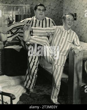 Danish actors Ib Schønberg and Arthur Jensen in the movie Kidnapped, Denmark 1935 Stock Photo