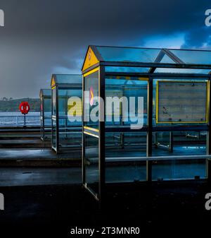 Bus Station in Stornoway, Isle of Lewis, Outer Hebrides, Scotland Stock Photo