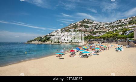 The resort of Canyelles in Roses on the Costa Brava Spain Stock Photo