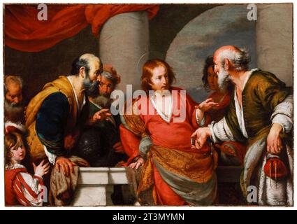 Bernardo Strozzi, The Tribute Money, painting in oil on canvas, 1630-1635 Stock Photo