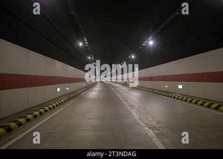 October 26, 2023, Chittagong, Potenga, Bangladesh  Karnaphuli Tunnel, officially known as Bangabandhu Sheikh Mujibur Rahman Tunnel, is an underwater e Stock Photo