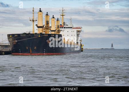 Nordsee, North sea, Northsea, Helgoland, Ship accident, Havarie, Schiffsunglueck, 5 Matrosen ertrunken, 5 Sailors drowned, Polesie, Verity, Verity sun Stock Photo