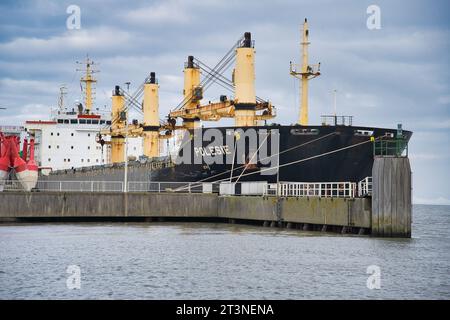 Nordsee, North sea, Northsea, Helgoland, Ship accident, Havarie, Schiffsunglueck, 5 Matrosen ertrunken, 5 Sailors drowned, Polesie, Verity, Verity sun Stock Photo