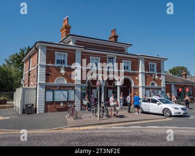 Rye railway station on Station Approach in Rye, East Sussex, UK. Stock Photo