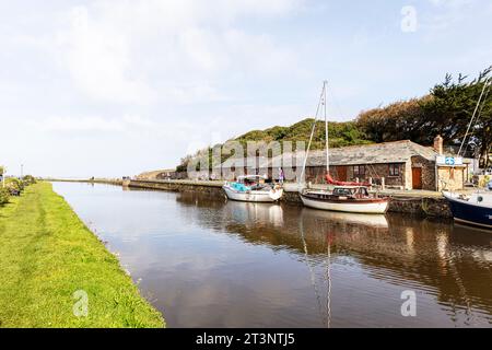 Bude Canal, Bude, Cornwall, UK, England, The Bude Canal, canal, canals, boat, boats, Bude Cornwall, canal Bude, Cornwall canal, UK Canals, Cornish Stock Photo