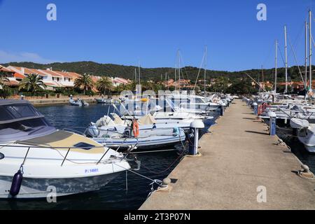 SARDINIA, ITALY - MAY 26, 2023: Marina of Porto Ottiolu in Budoni municipality in Sardinia island, Italy. Stock Photo