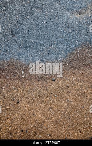 Sandstone that is blue on top and red on the bottom Stock Photo