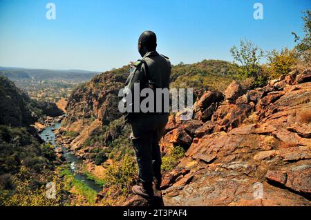 The Makuya Nature Reserve in Limpopo province South Africa offers visitors a unique experience of game drives and camping in rugged territory Stock Photo