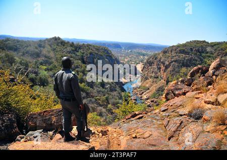 The Makuya Nature Reserve in Limpopo province South Africa offers visitors a unique experience of game drives and camping in rugged territory Stock Photo