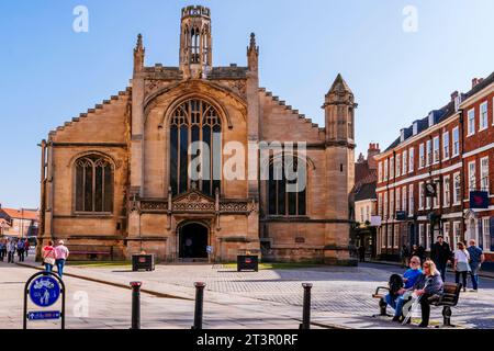 St Michael le Belfrey is an Anglican church in York, situated at the junction of High Petergate and Minster Yard. York, North Yorkshire, Yorkshire and Stock Photo