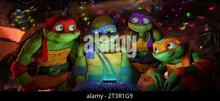 TEENAGE MUTANT NINJA TURTLES: MUTANT MAYHEM, character poster, Leonardo  (voice: Nicolas Cantu), 2023. © Paramount Pictures / Courtesy Everett  Collection Stock Photo - Alamy