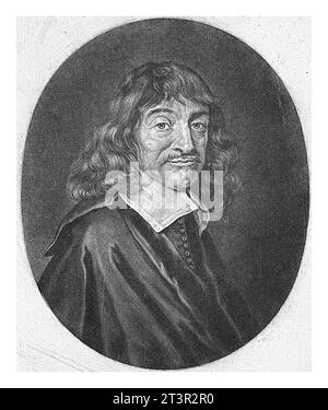 Old engraved portrait of Rene Descartes (1596 – 1650), French ...
