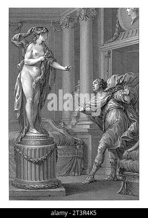 Pygmalion sees the statue come to life, Emmanuel Jean Nepomucene de Ghendt, after Charles Joseph Dominique Eisen, 1748 - 1815 Stock Photo