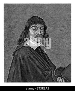 Old engraved portrait of Rene Descartes (1596 – 1650), French ...