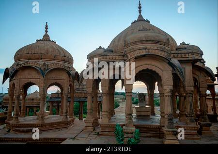 Royal Chhatri Cenotaphs in Bada Bagh, Jaisalmer, Rajasthan, India Stock ...
