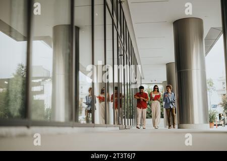International Team of Architects Collaborating on an Innovative Construction Project Stock Photo