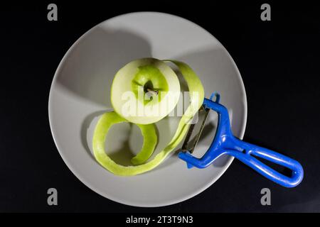 Green Fruit Skin Peeler Isolated Stock Photo - Image of object, breakfast:  63813916