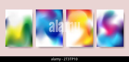 et of random abstract gradient, modern minimal cover design. Annual report design, print or digital design. Stock Vector