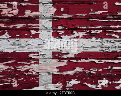 Flag of Denmark on a weathered wooden wall Stock Photo - Alamy