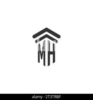 MH initial for law firm logo, lawyer logo, attorney logo design ...