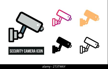 Security Camera Icon Set Vector Illustration Stock Vector
