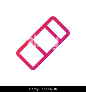 Eraser Icon. Eraser Gradient Icon Symbol Vector Illustration Stock Vector