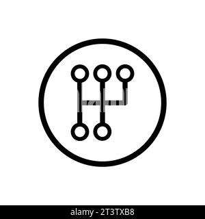 Gearbox Icon. Lineal Style Gearbox Outline Icon Vector Illustration Stock Vector